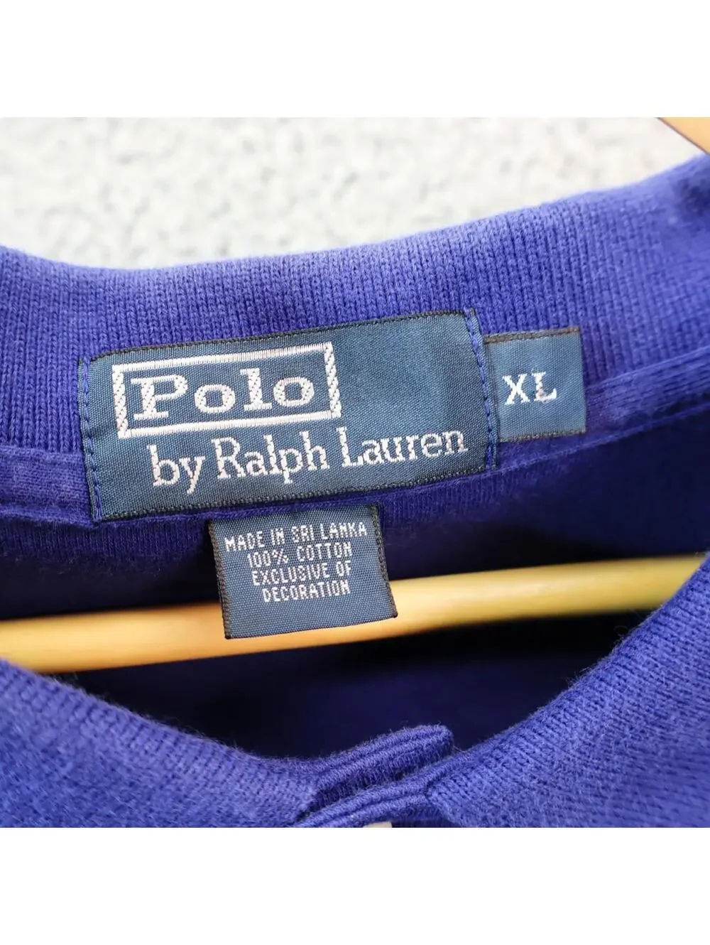 Polo Ralph Lauren Shirt XL Blue - Green Pony Golf Vtg Cotton
